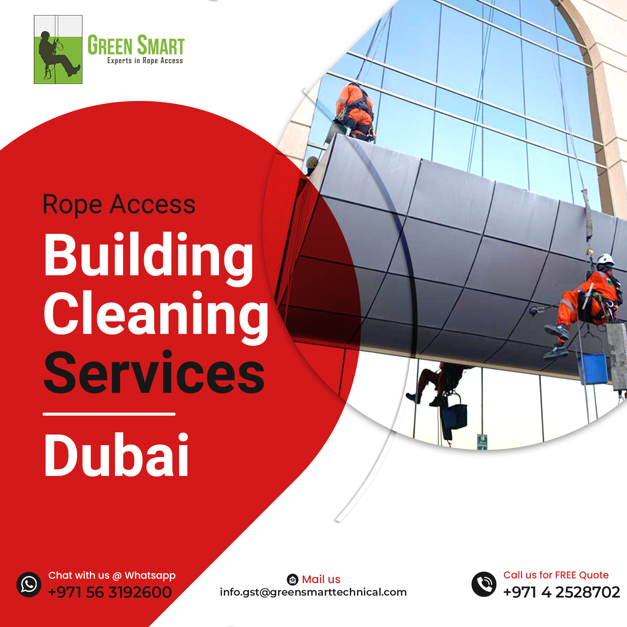 Rope Access Building Cleaning Service in Dubai