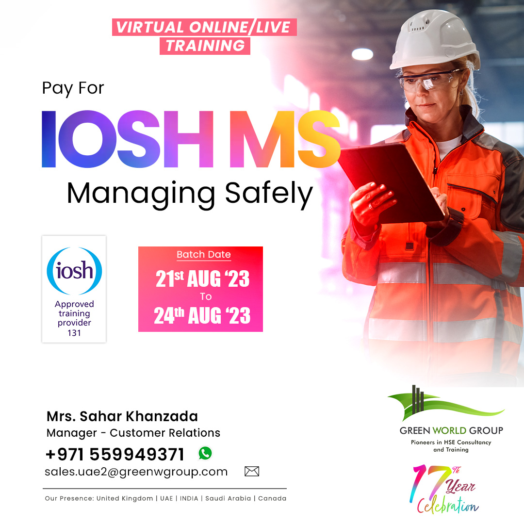 Take IOSH MS in UAE, Online course