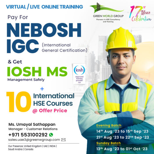 Nebosh IGC Online Course in Dubai, UAE