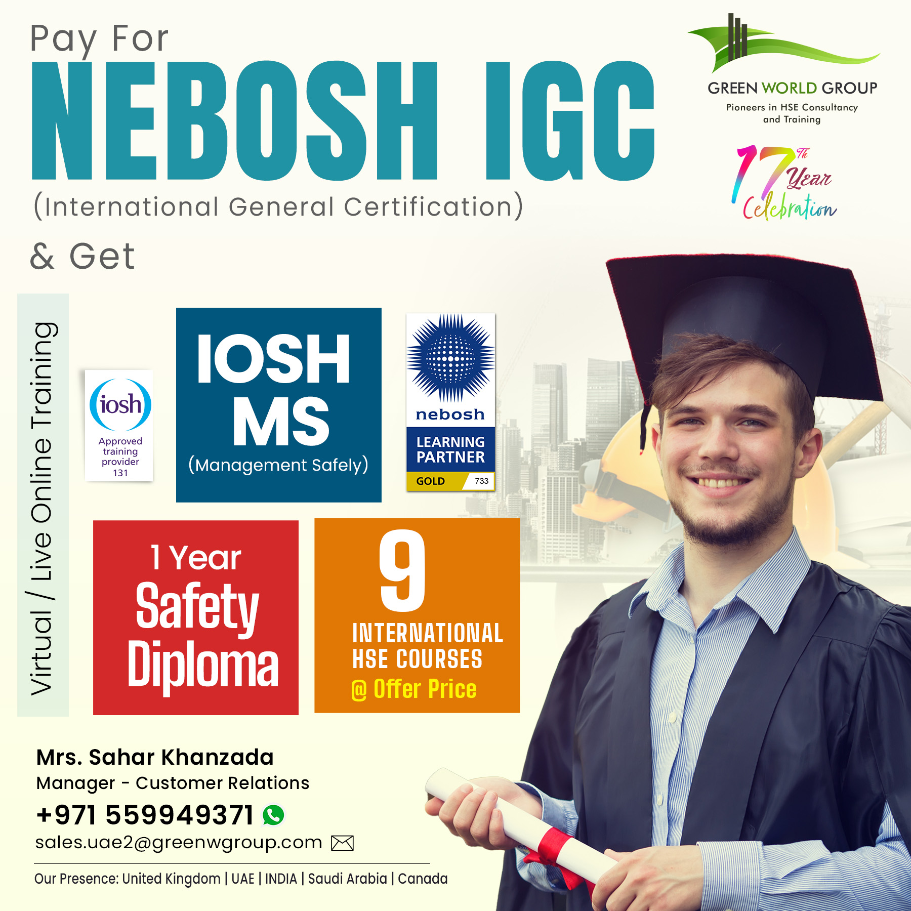 NEBOSH IGC ONLINE TRAINING in UAE, DUBAI
