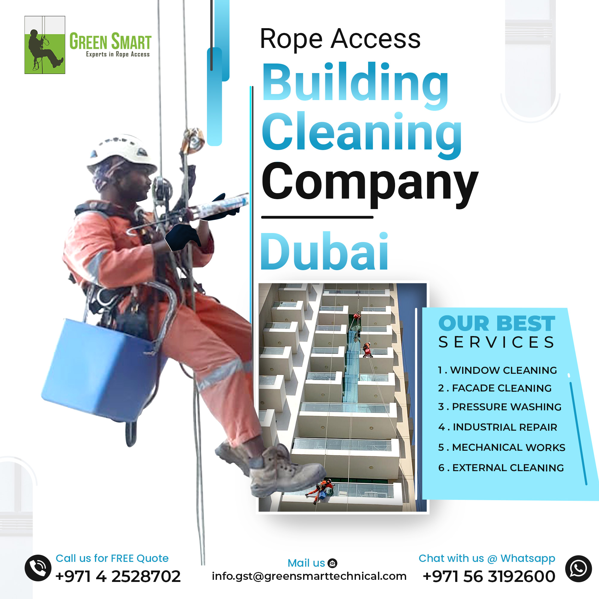 Elevate Your Building’s Shine with Green Smart Technical Services In Dubai!