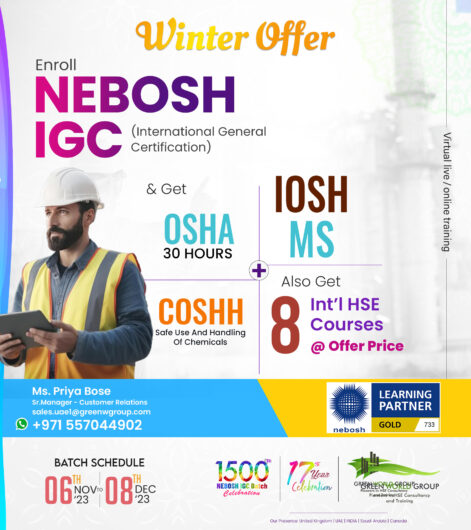 Ready to Supercharge Your Career with NEBOSH in Dubai – Winter Offer!