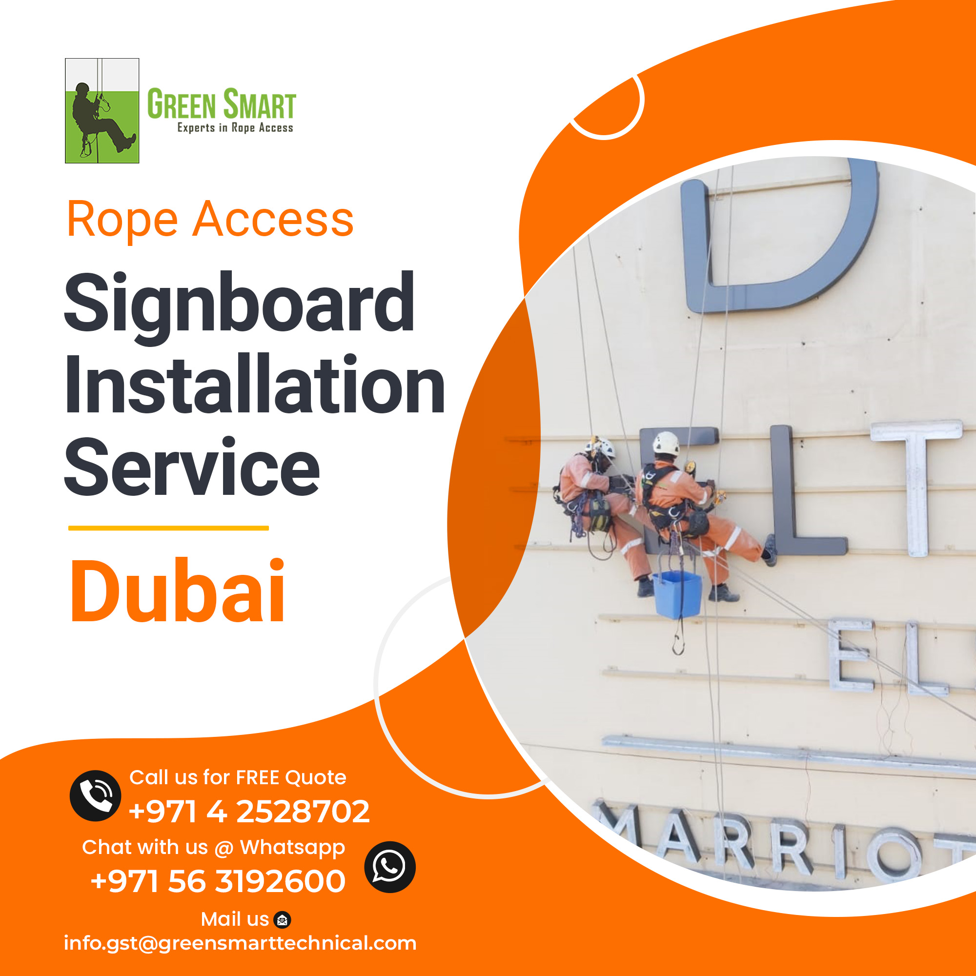 Green Smart Technical signage and lighting installation in Dubai