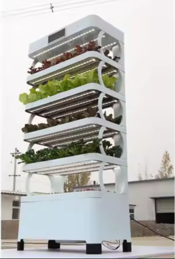 5 layer Aeroponics Indoor NFT Hydroponic Growing Systems Home Vertical Garden Tower with led light