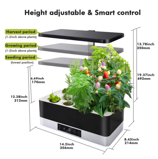 Indoor Garden Smart Professional Hydroponics Systems 11 Pods Automatic Timer Hydroponic Garden Indoor Gardening System For Herb