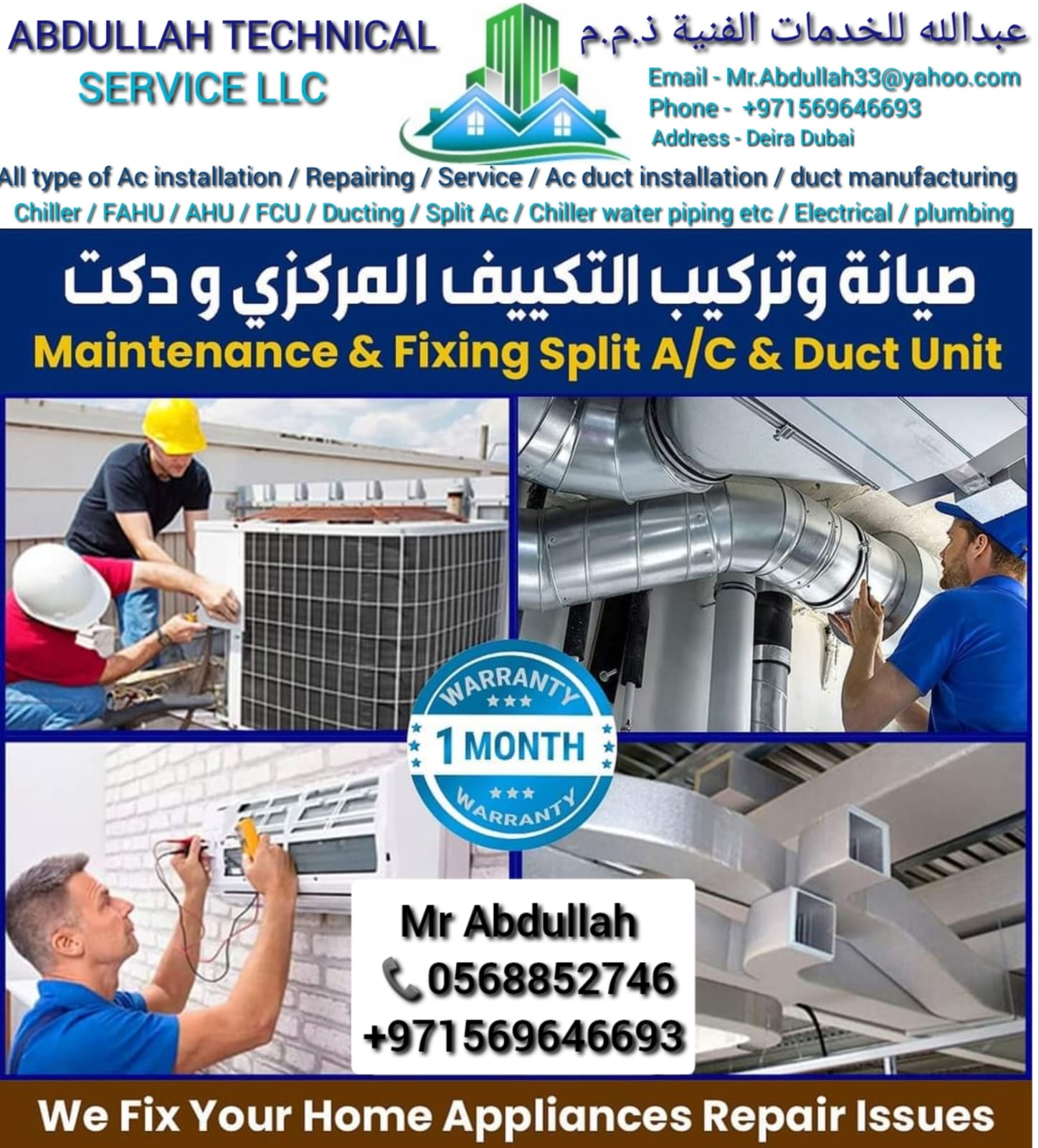 Air Conditioner Installation, Repair, Services