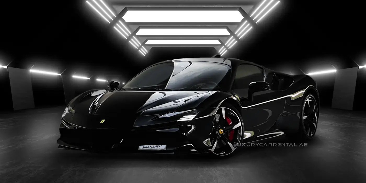 Rent Ferrari SF90 in Dubai With Luxury Car rental / 7000AEd