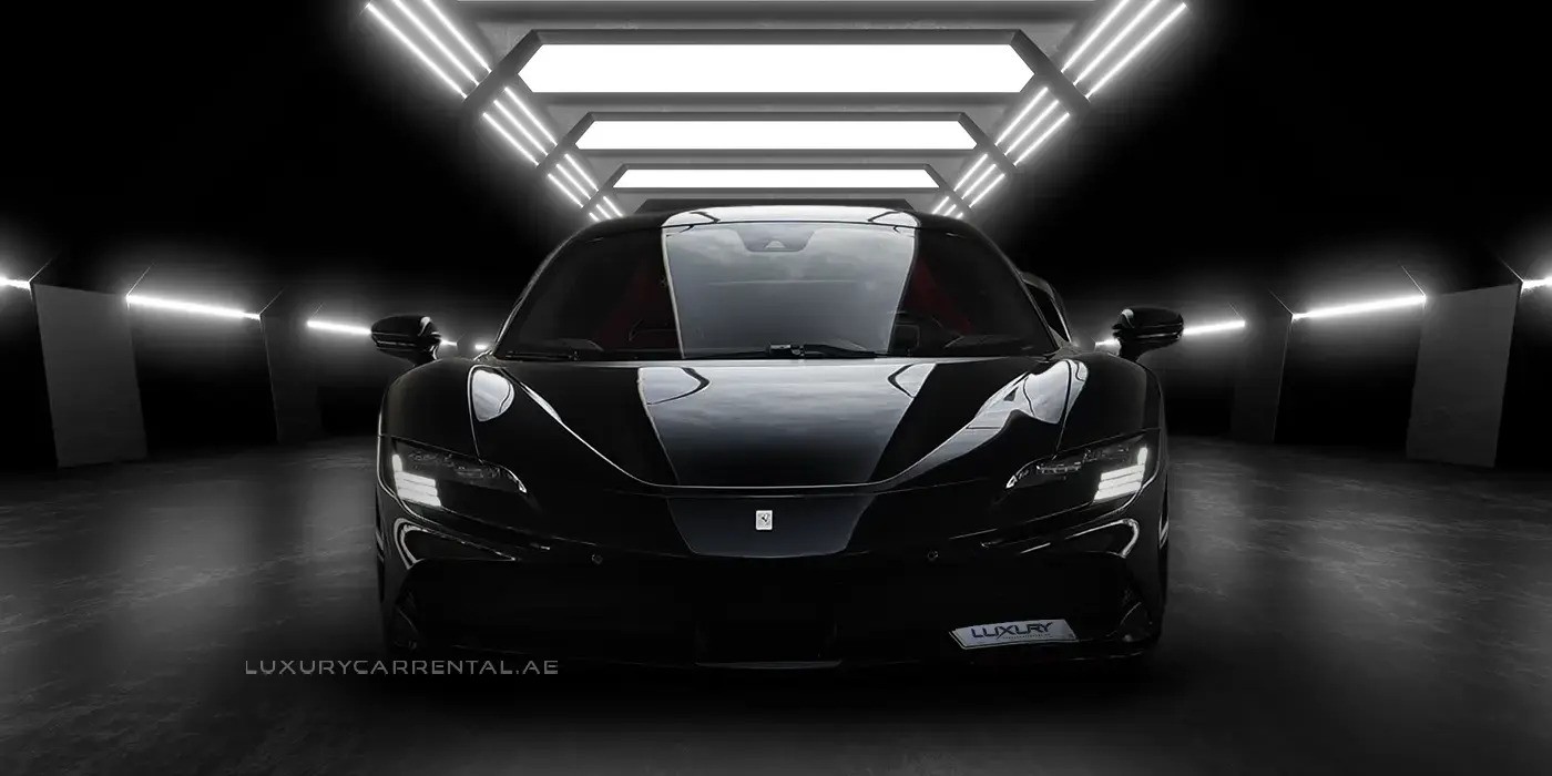 Rent Ferrari SF90 in Dubai With Luxury Car rental / 7000AEd