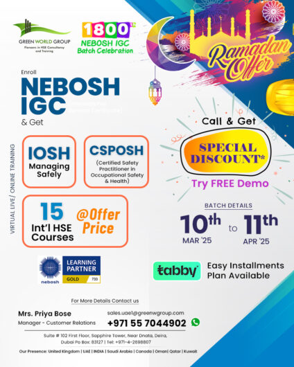 NEBOSH IGC Ramadan Exclusive Offers in Dubai