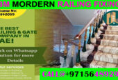 Modern Staircase Railing Fixing Contractor Ajman Dubai Sharjah