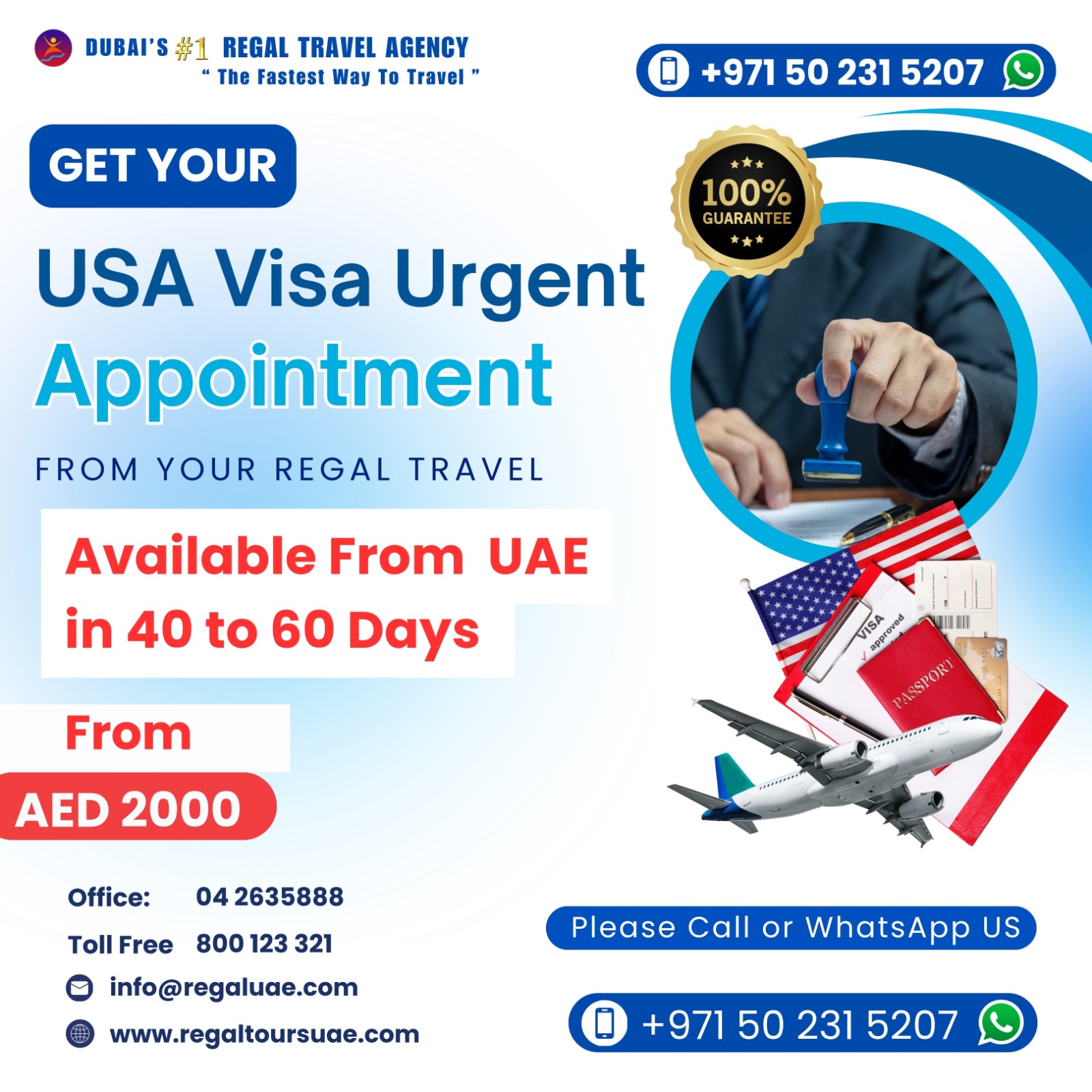 USA Visit Visa from Dubai – Fast & Easy Approval by Regal Tours