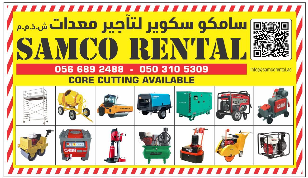 Equipment rental agency in Dubai