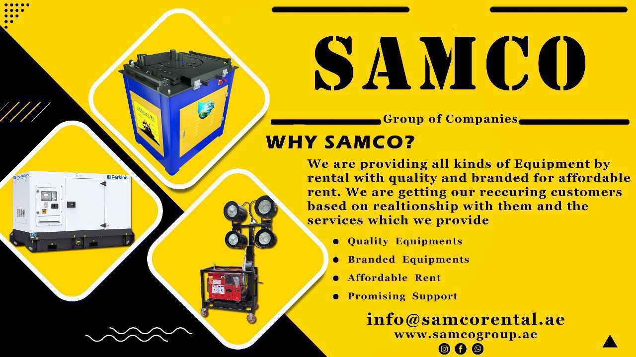 Equipment rental agency in Dubai