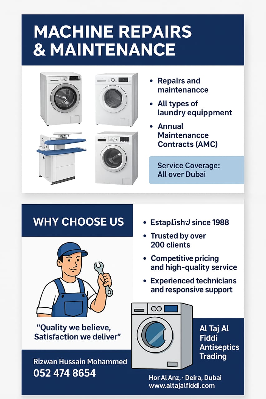 LAUNDRY MACHINES REPAIRS AND MAINTAINANCE