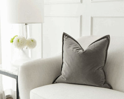 Alessandra-Laurent-Grey-Velvet-Cushion-–-Luxurious-Look