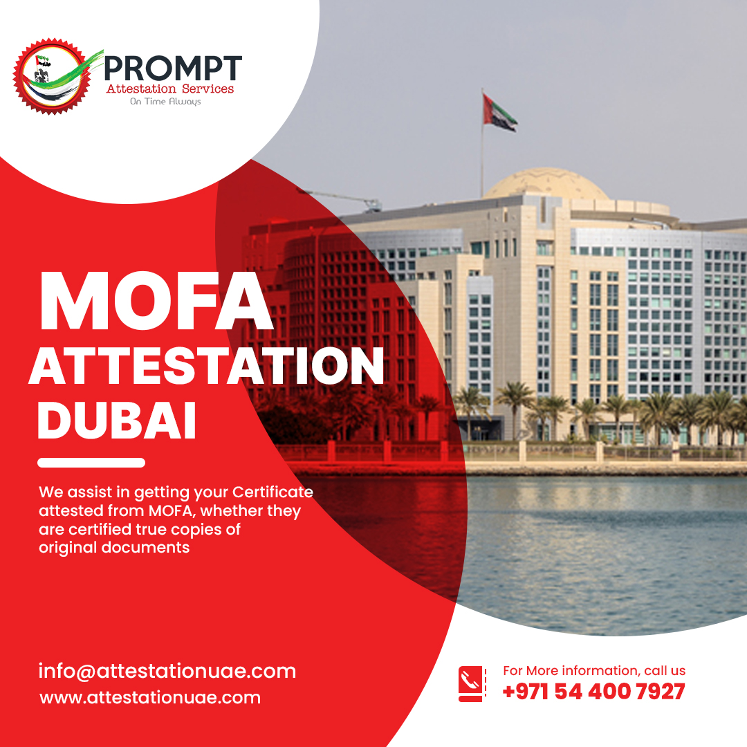 MOFA Attestation in Dubai
