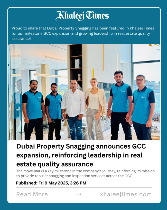 Property Inspection Dubai – Trusted Snagging & Inspection Experts 🛠️