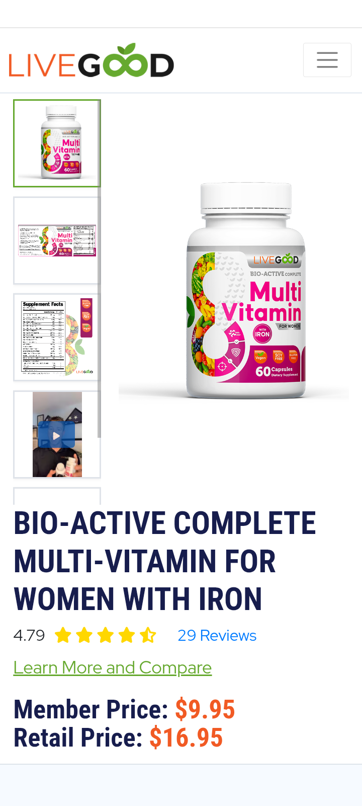 Bio – Active Complete Multi- Vitamin for Women with Iron